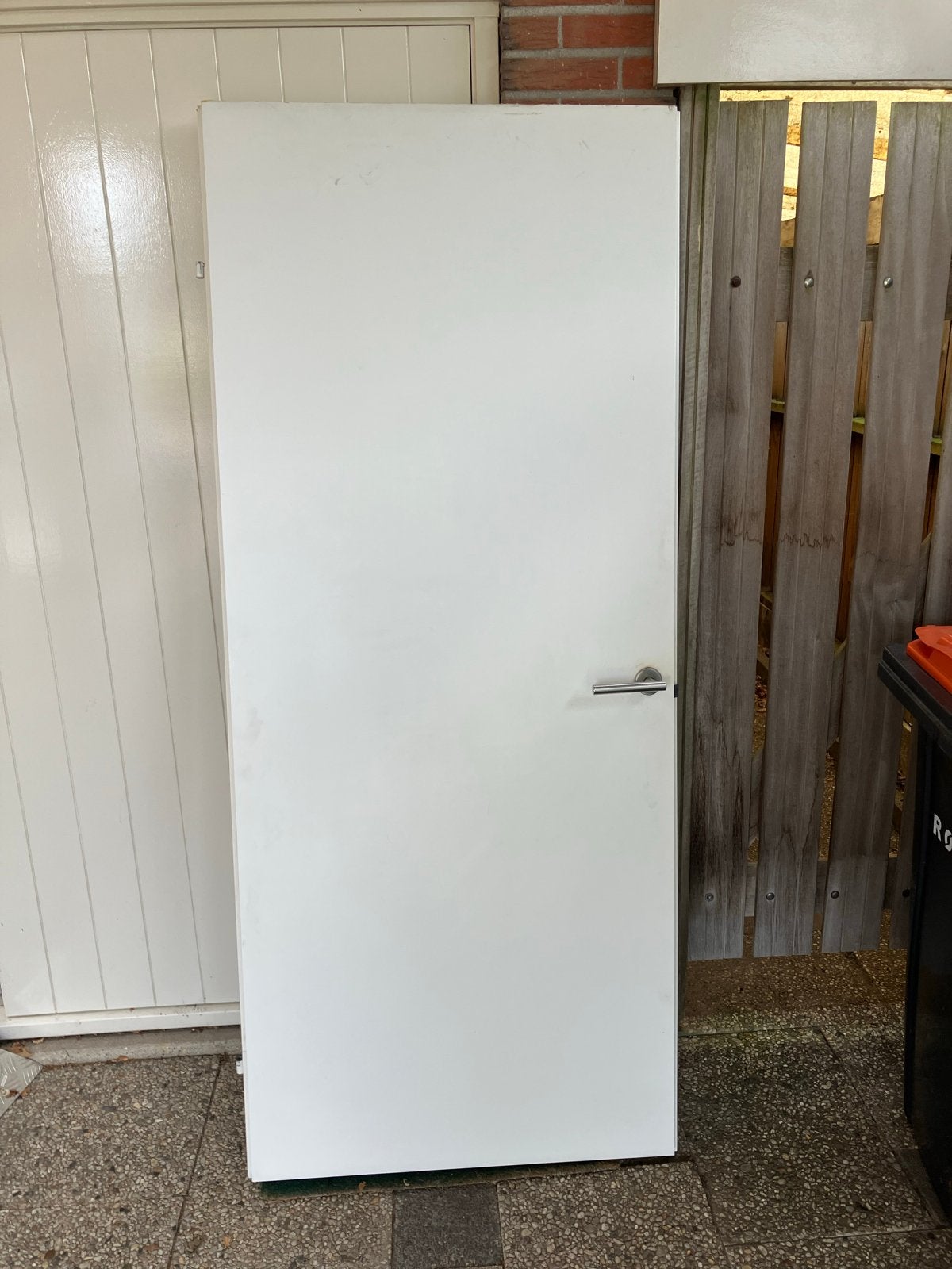 Witte opdek binnendeur linksdraaiend lxb 199,4 cm x 84, Ophalen, Gebruikt, 80 tot 100 cm, Binnendeur