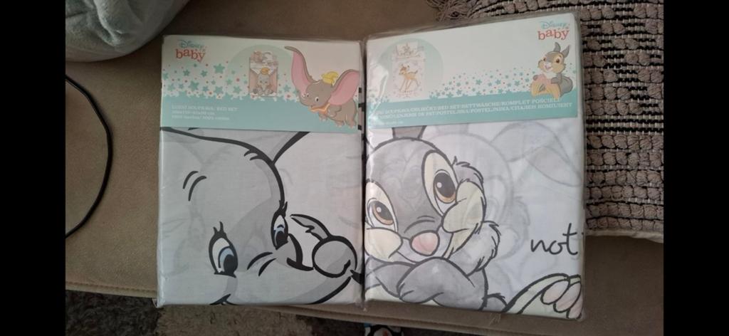 2 disney hoeslakens nieuw, Jongetje of Meisje, Wit, Dekbedovertrek, Nieuw