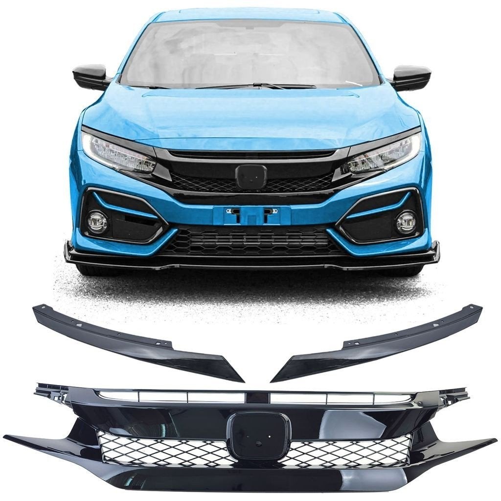 Sport Grill Honda Civic X FC FK TR Performance Glans Zwart