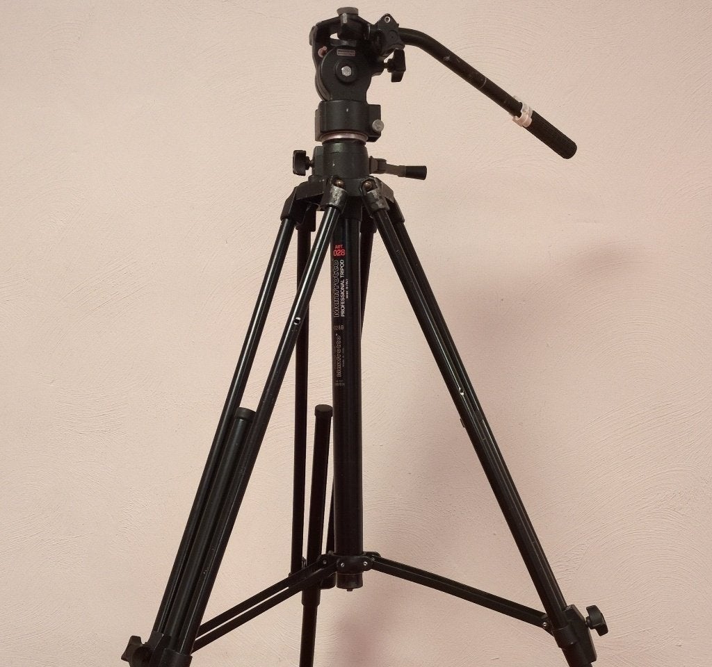 Manfrotto 028B Triman professioneel statief met BJ24-kop, Ophalen, Gebruikt, Video