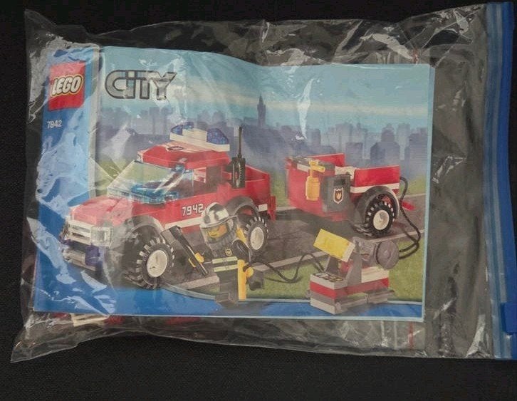 LEGO City 7942 Brandweerwagen met aanhanger, Lego, Ophalen of Verzenden, Inclusief instructies, Complete set