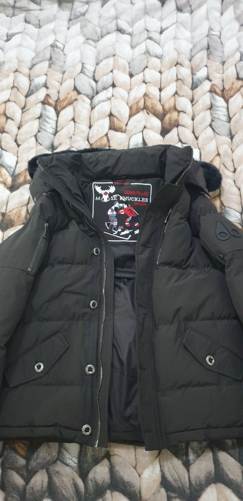 te koop moose knuckles winterjas maat xl slechts 1 keer gedr, Ophalen of Verzenden, Nieuw, Maat 56/58 (XL), Zwart
