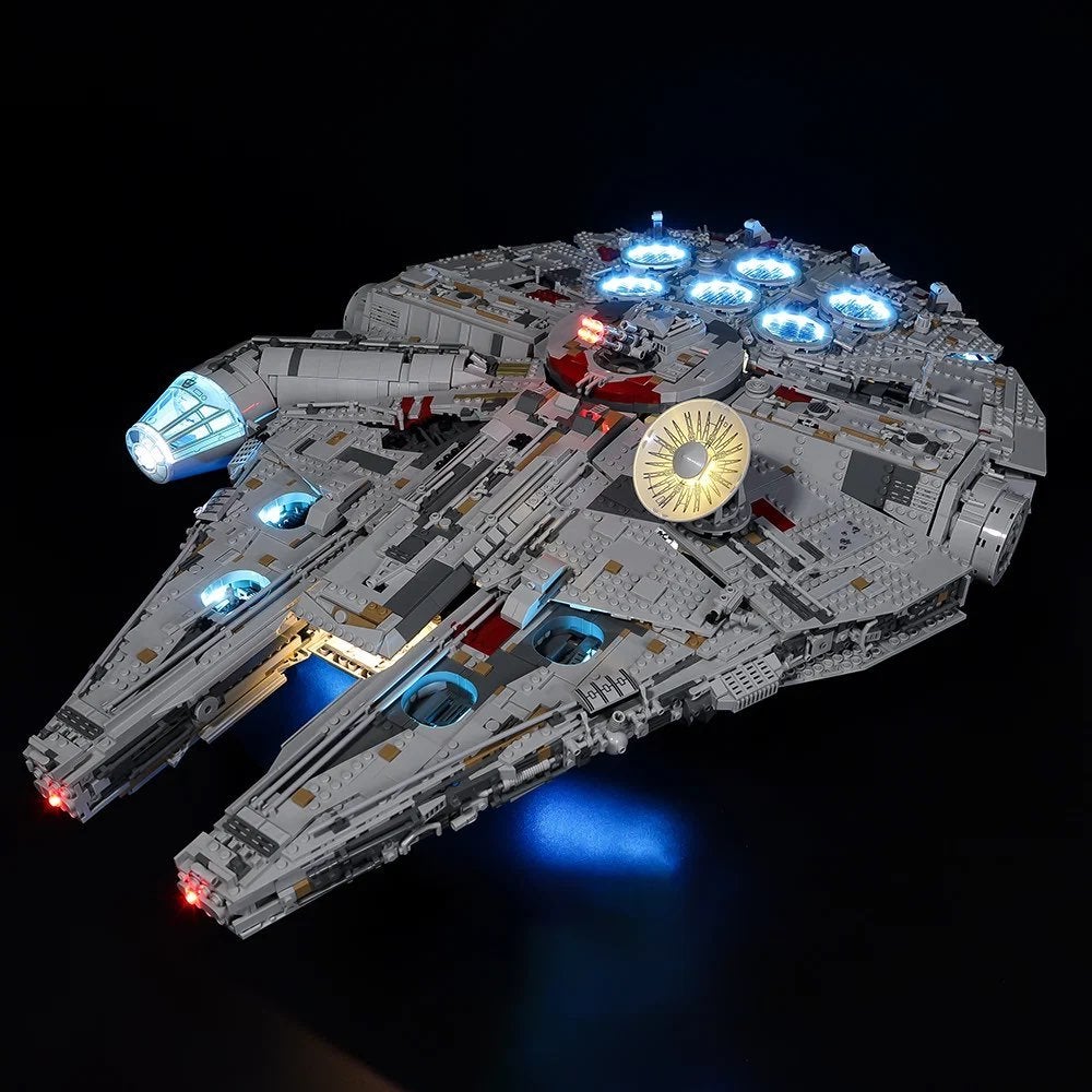 Lego Milennium Falcon 75192 + zijstandaard + licht + muziek, Star Wars, Lego, Ophalen of Verzenden, Complete set