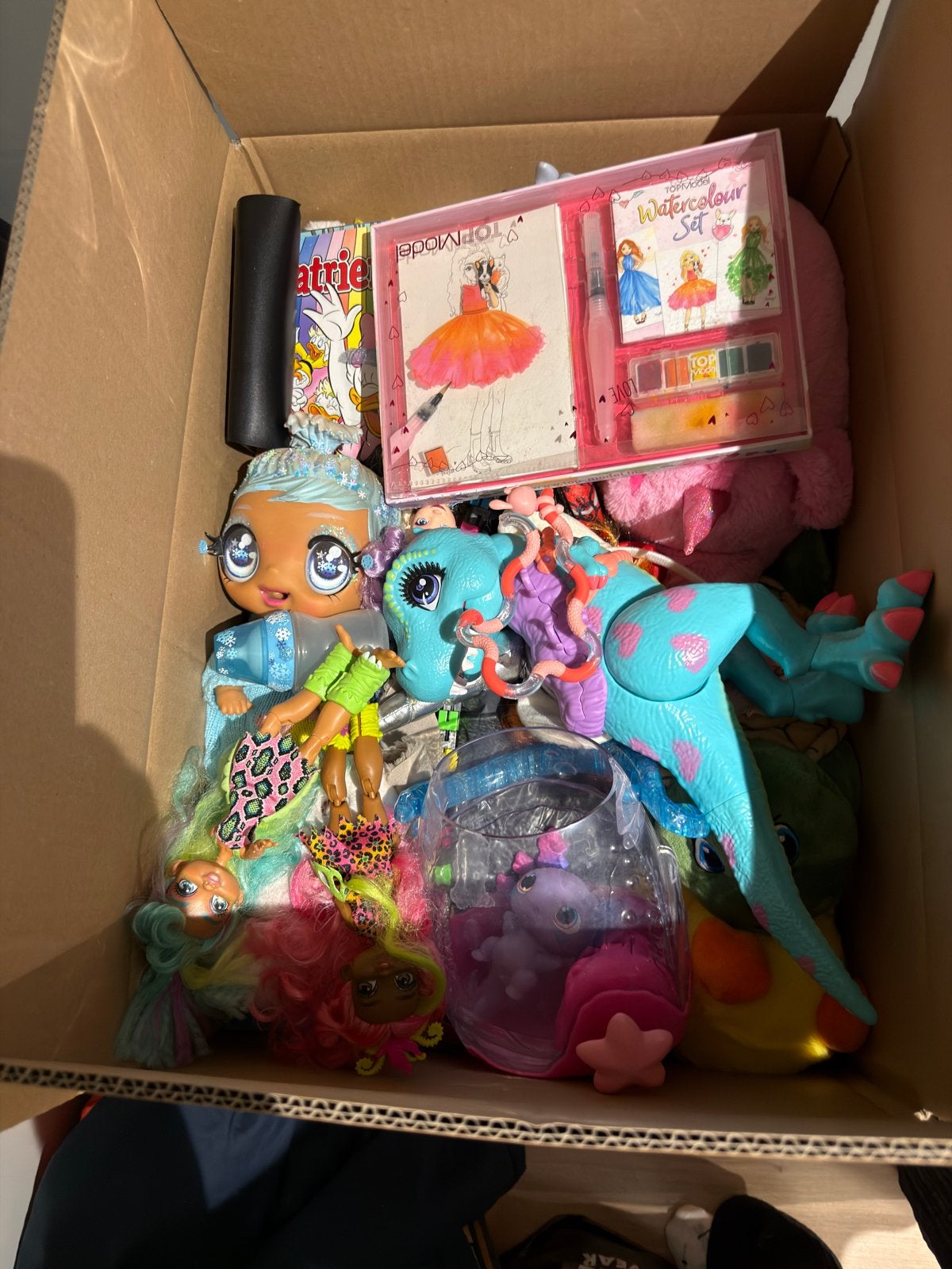 Grote dozen vol knuffels en speelgoed - Leuk bod!, Gebruikt, Overige typen, Ophalen of Verzenden, Middelgroot (20 tot 80 cm)