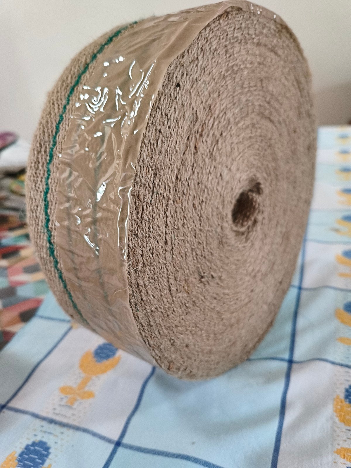 Jute Singelband/Boomband op Rol - 7cm x 25m, Naturel, Ophalen, Nieuw