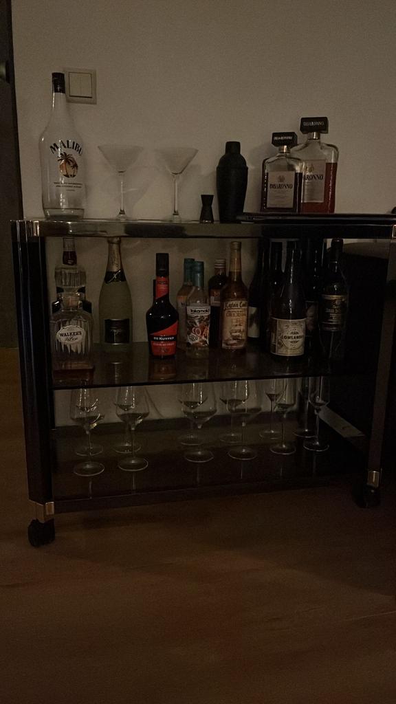 Mooie Barcart met rookglas, Ophalen of Verzenden, Zo goed als nieuw
