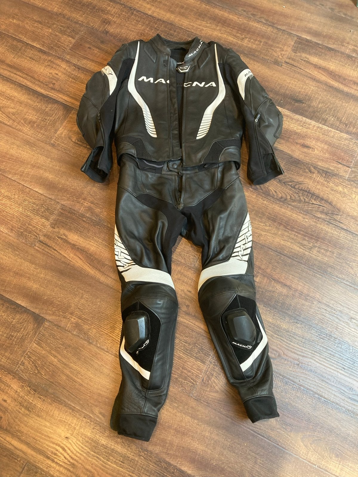 Macna Street R leren motorpak - Maat L, Motoren, Ophalen, Tweedehands, Heren, Combipak