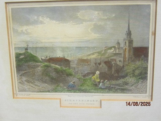 Scheveningen, Kl gravure v/h Duin gezien Rohbock, Antiek en Kunst, Ophalen, Gravure