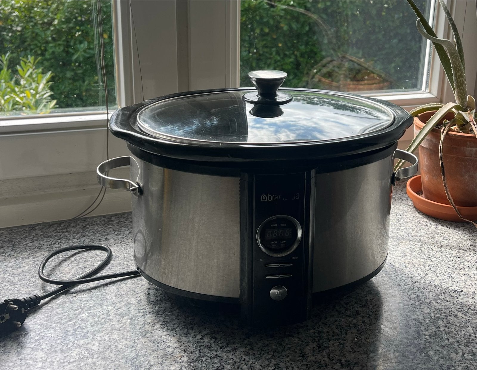 Slowcooker Brabantia 6,5 liter, Witgoed en Apparatuur, Slowcookers, Ophalen, Timer, Gebruikt