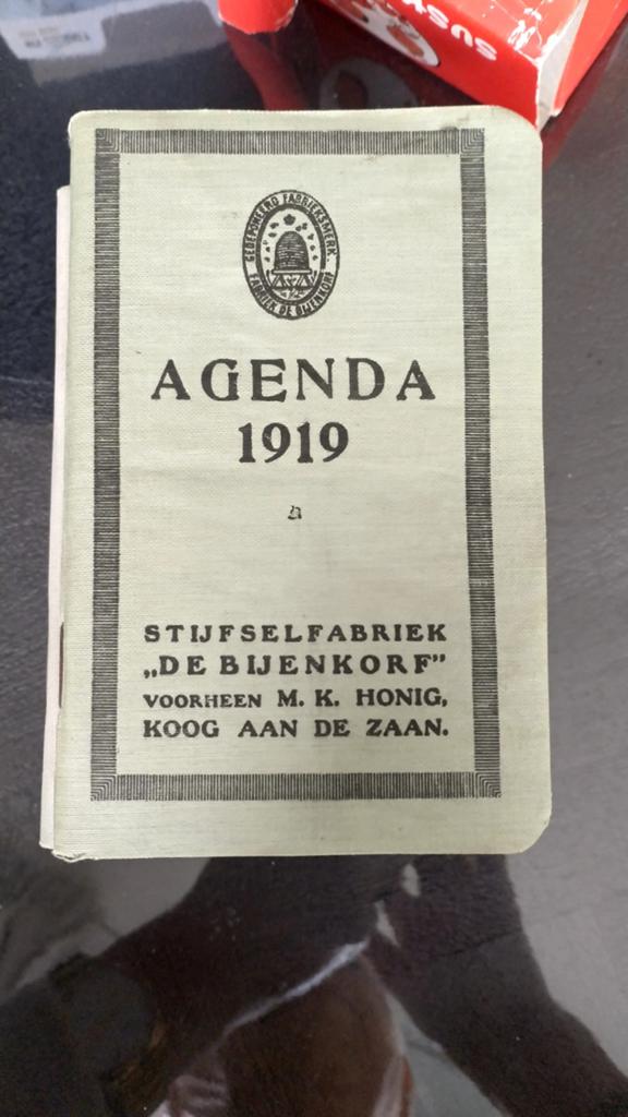 Agenda,s Honig, Koog aan de Zaan 1919 enz, Ophalen of Verzenden, Gebruikt