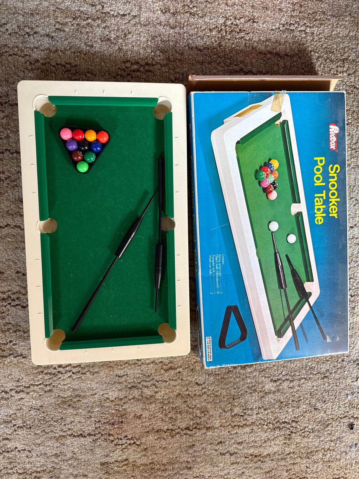 TEAB Vintage Redbox Snooker Pool Tafel - Compact en Compleet, Ophalen, Gebruikt, Jongen of Meisje