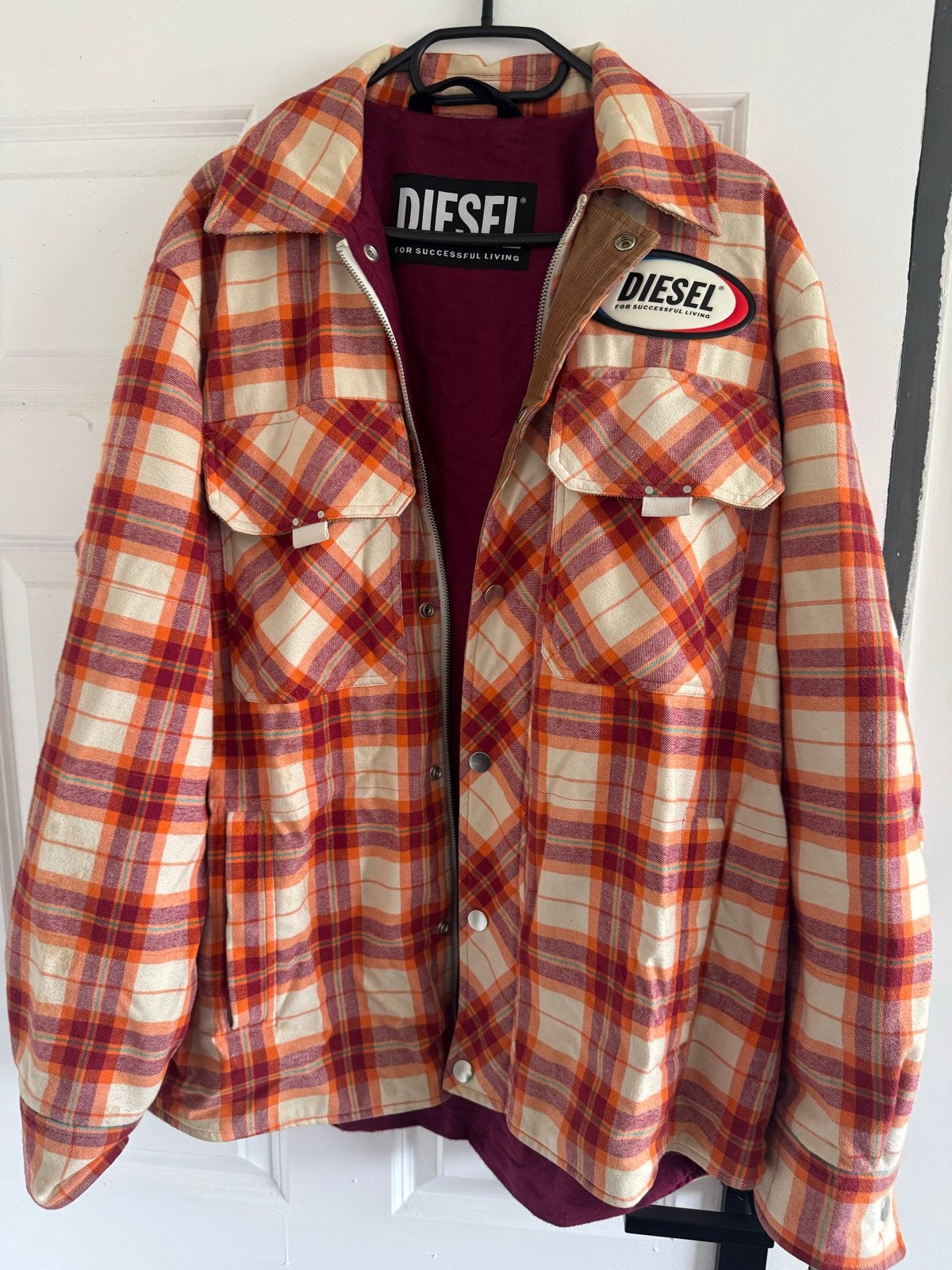 Diesel geruit overshirt/jas - Maat M, Ophalen of Verzenden, Zo goed als nieuw, Maat 48/50 (M), Meerkleurig