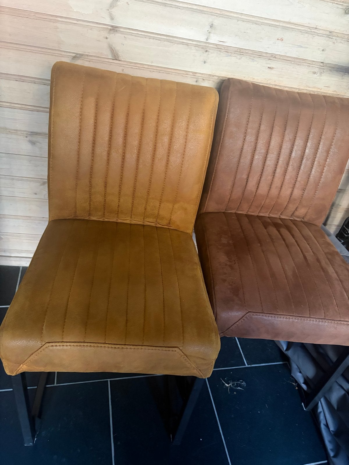 Robuuste mango houten eettafel met 6 stoelen, Huis en Inrichting, Ophalen, Gebruikt, Bruin, Vijf, Zes of meer stoelen