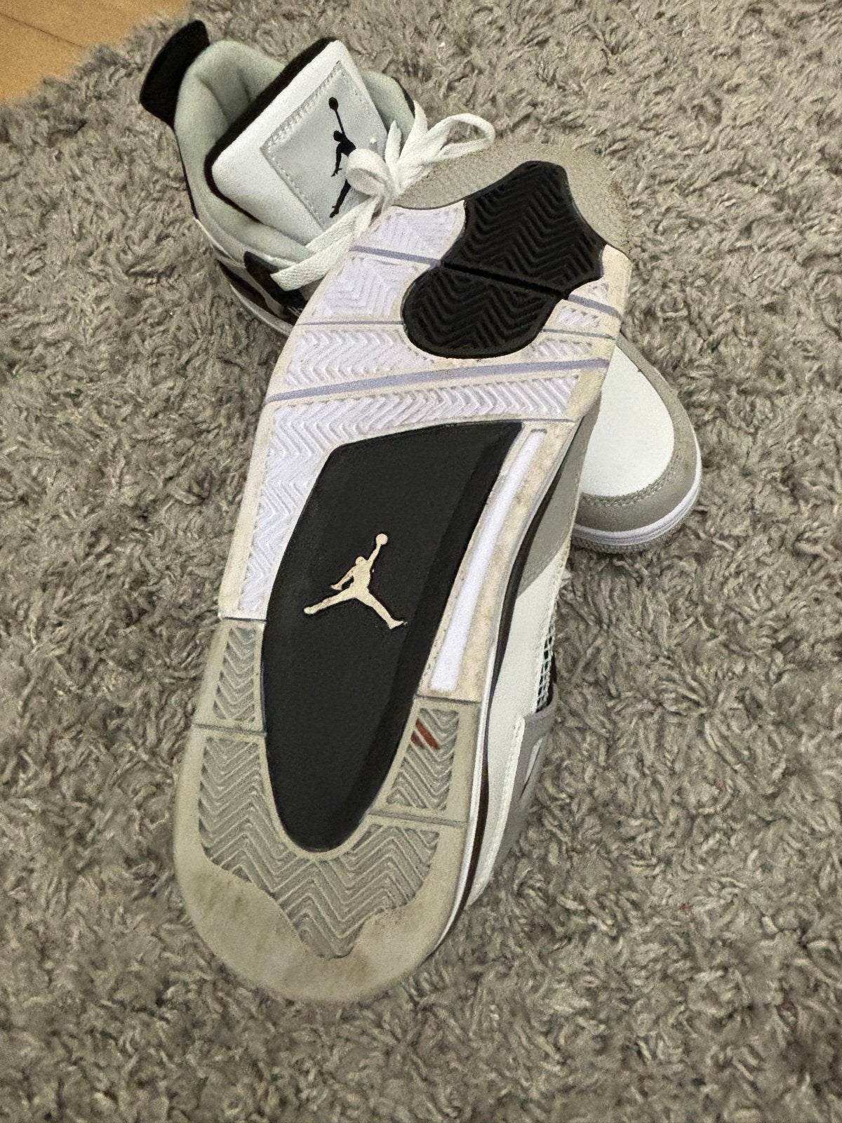 Jordan 4 Military Black sneakers, Ophalen of Verzenden, Gedragen, Zwart, Sneakers of Gympen