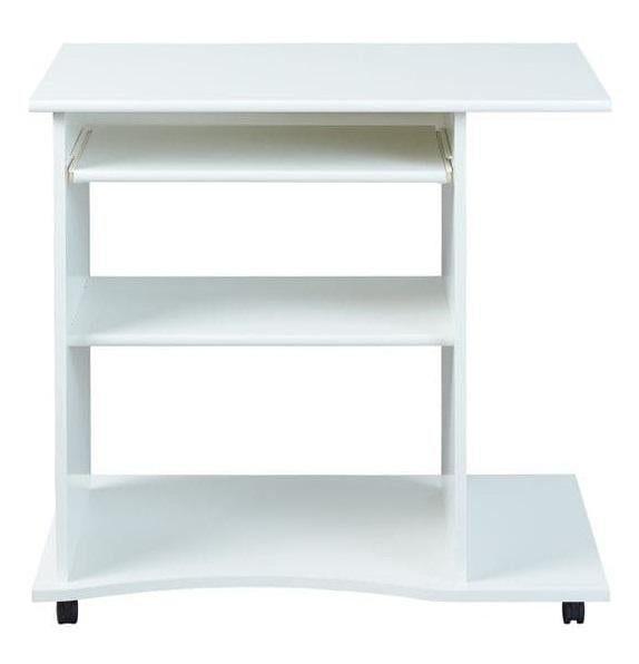 VOORRAAD Compact mat wit computerbureau Pepe NIEUW, 90 cm, Spaanplaat of MDF, 50 cm, Nieuw