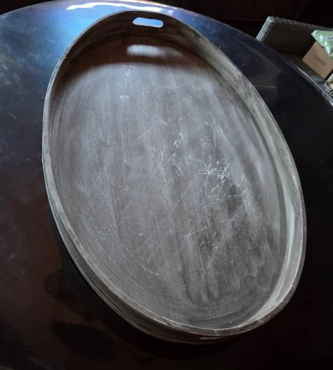 Rivierdale dienblad, Met opstaande rand, Ophalen of Verzenden, Ovaal, Hout