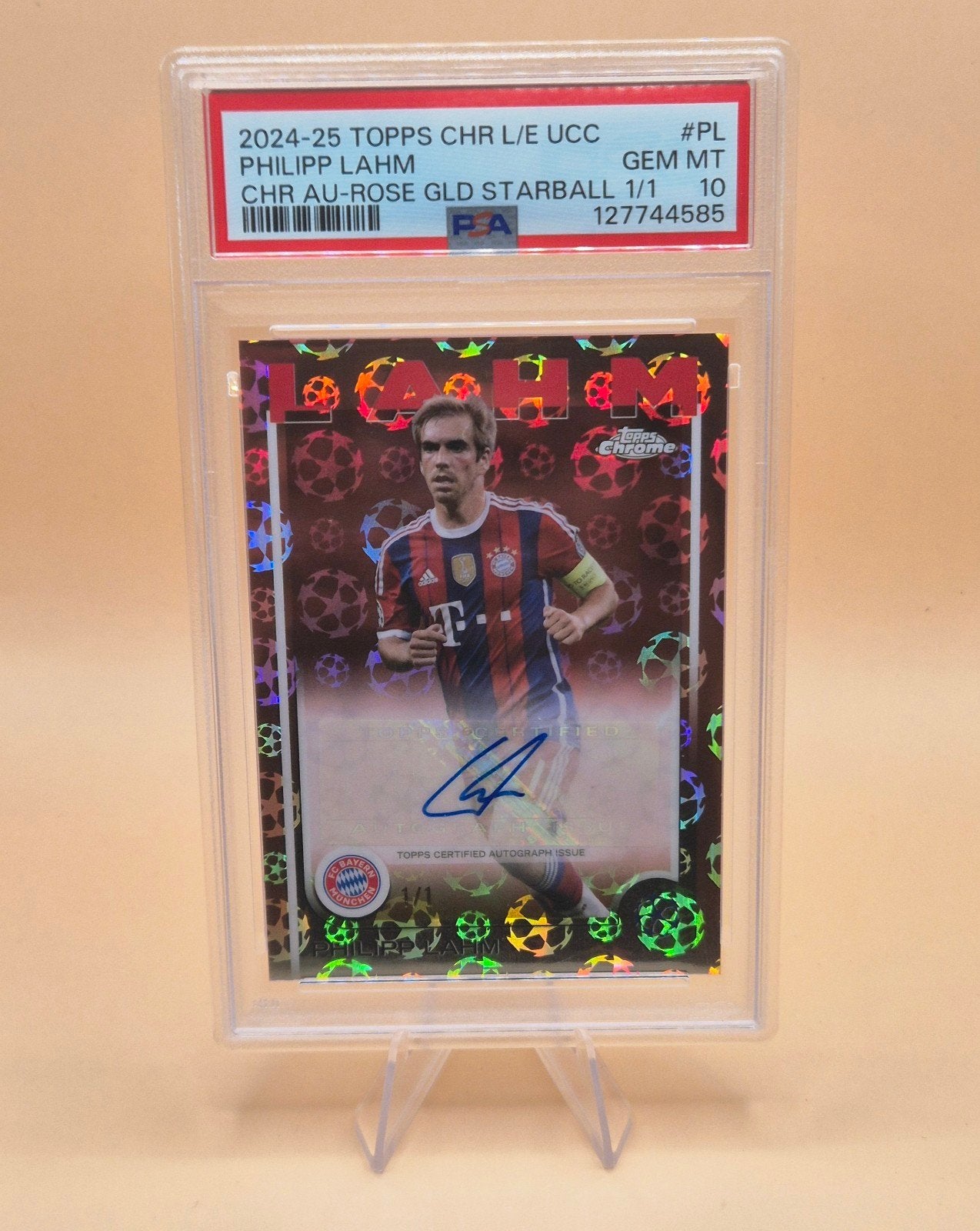 Topps Starball Philipp Lahm auto 1/1 PSA 10, Ophalen of Verzenden, Nieuw, Buitenlandse clubs, Spelerskaart