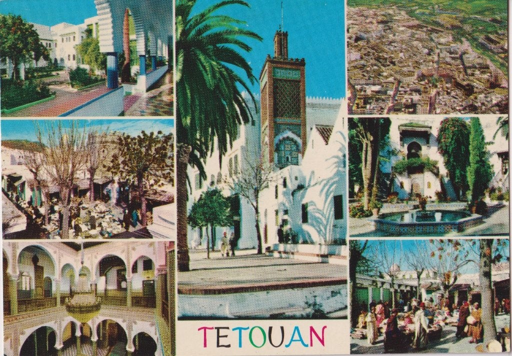 Marokko Tetouan Groeten, Verzenden, 1960 tot 1980, Ongelopen, Stad of Dorp