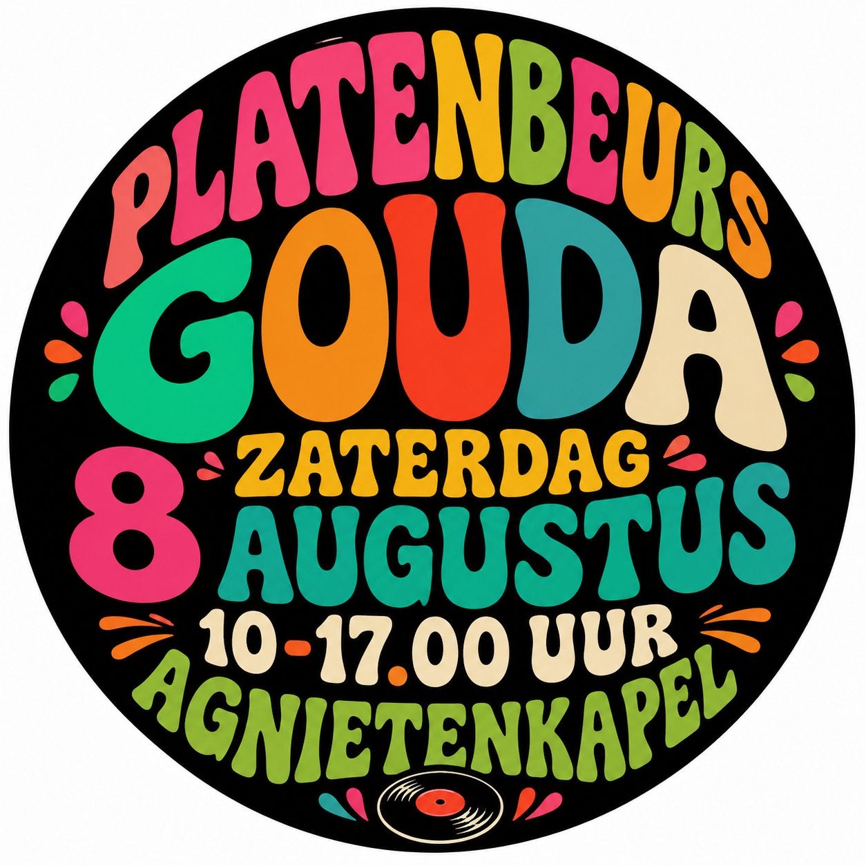 Platenbeurs Gouda zaterdag 8 augustus Agnietenkapel, Ophalen of Verzenden, Overige formaten