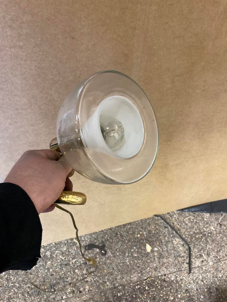 Vintage Herda Mushroom lamp, Ophalen, Zo goed als nieuw, Glas, Futuristisch