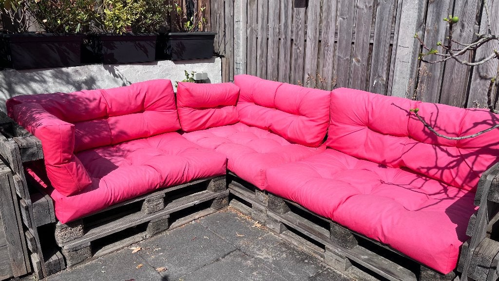 Kussens voor palletbank, Tuin en Terras, Tuinmeubel-accessoires, Ophalen, Gebruikt