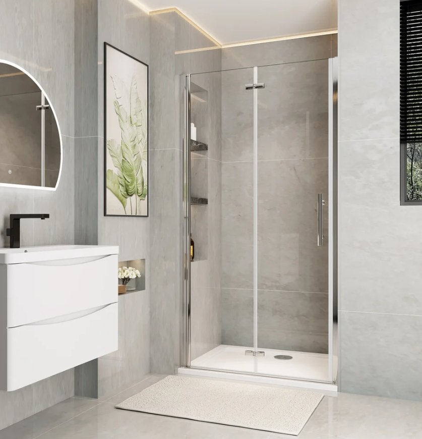 Douche vouwdeur 700 mm breed nieuw in doos, Ophalen, Nieuw, Glas, Douche