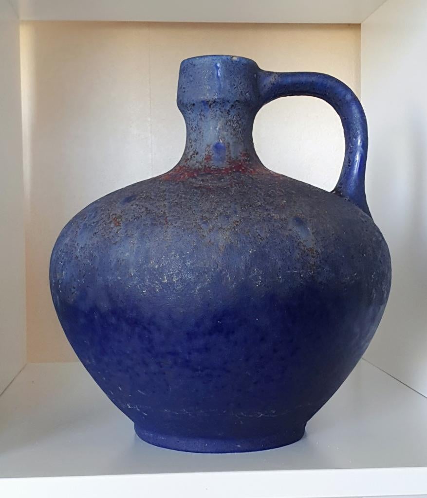 Ruscha Vaas West-Germany Blauw, Ophalen of Verzenden