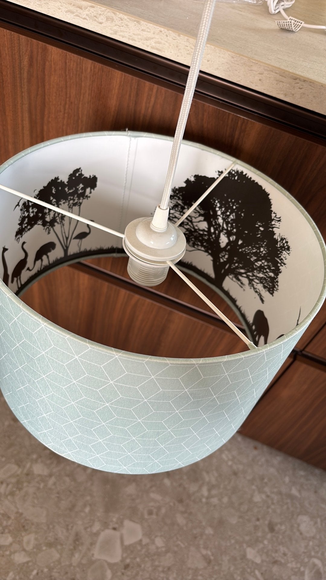 Leuke kinderlamp, blauw/groen dieren, Ophalen of Verzenden, Zo goed als nieuw, Overige typen