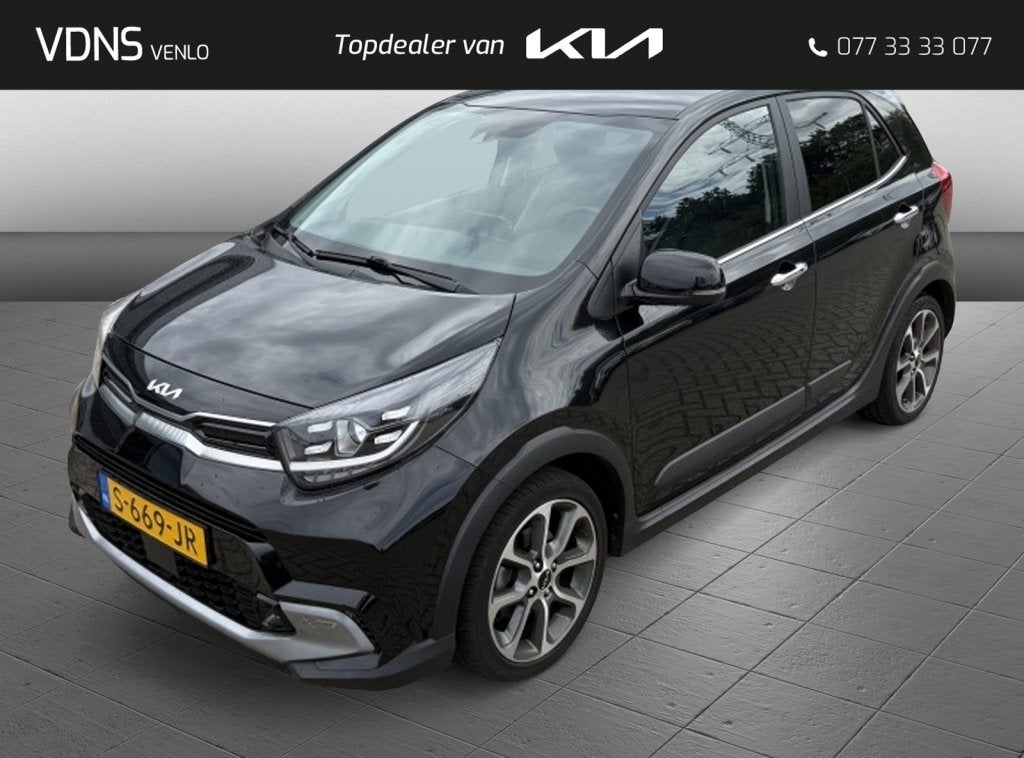 Kia Picanto 1.0 T-GDi 100PK X-Line 5-Zits + AFN. TREKHAAK!, Auto's, Gebruikt, 100 pk, Zwart, Origineel Nederlands