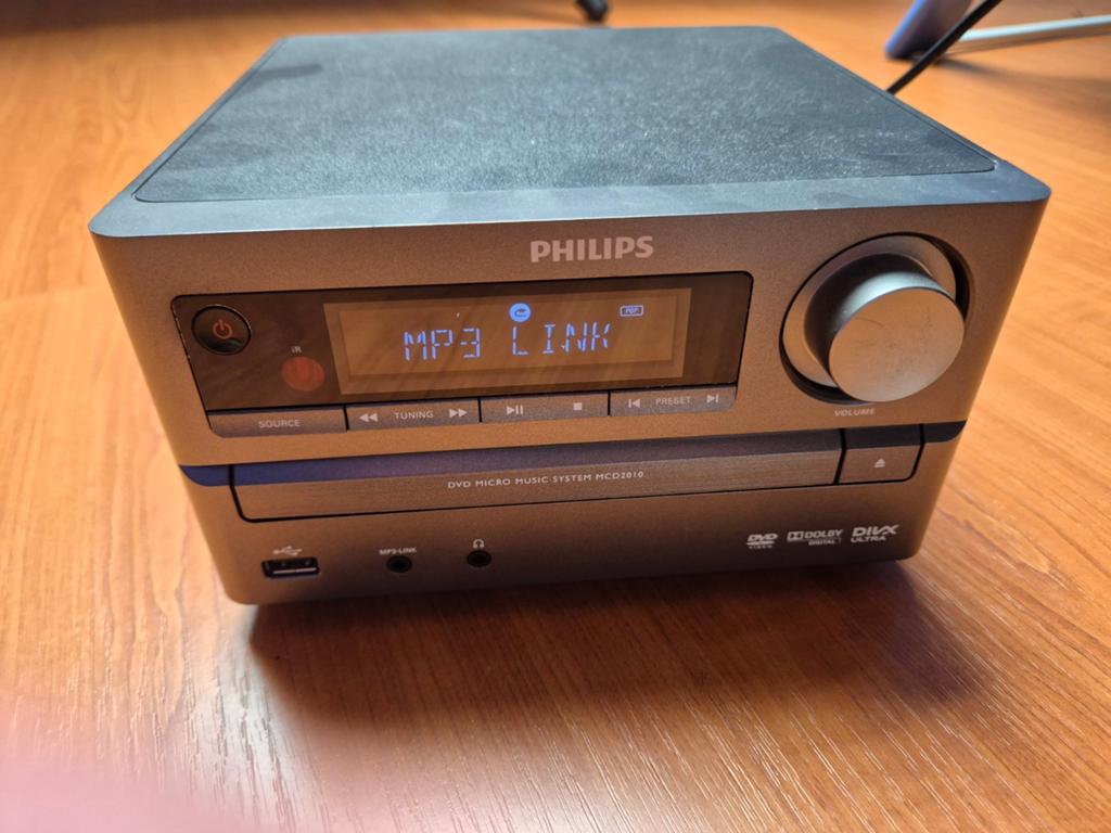 Philips DVD Micro Systeem MCD2010 met speakers, Philips, Gebruikt, Ophalen of Verzenden, Tuner of Radio