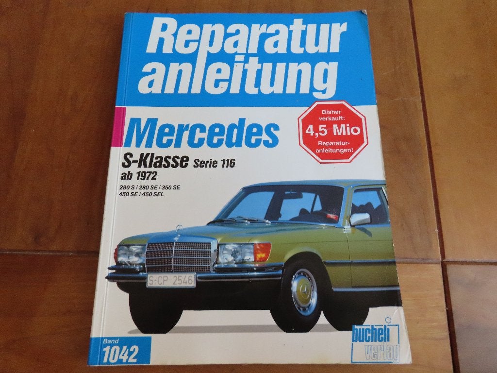 Reparaturanleitung vraagbaak Mercedes S-klasse W116 1972-79, Auto diversen, Handleidingen en Instructieboekjes, Ophalen of Verzenden