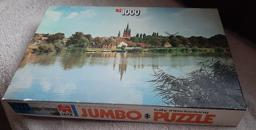Legpuzzel Stad Werder (Havel, Duitsland)(Jumbo puzzel), Ophalen of Verzenden, 500 t/m 1500 stukjes, Gebruikt, Legpuzzel
