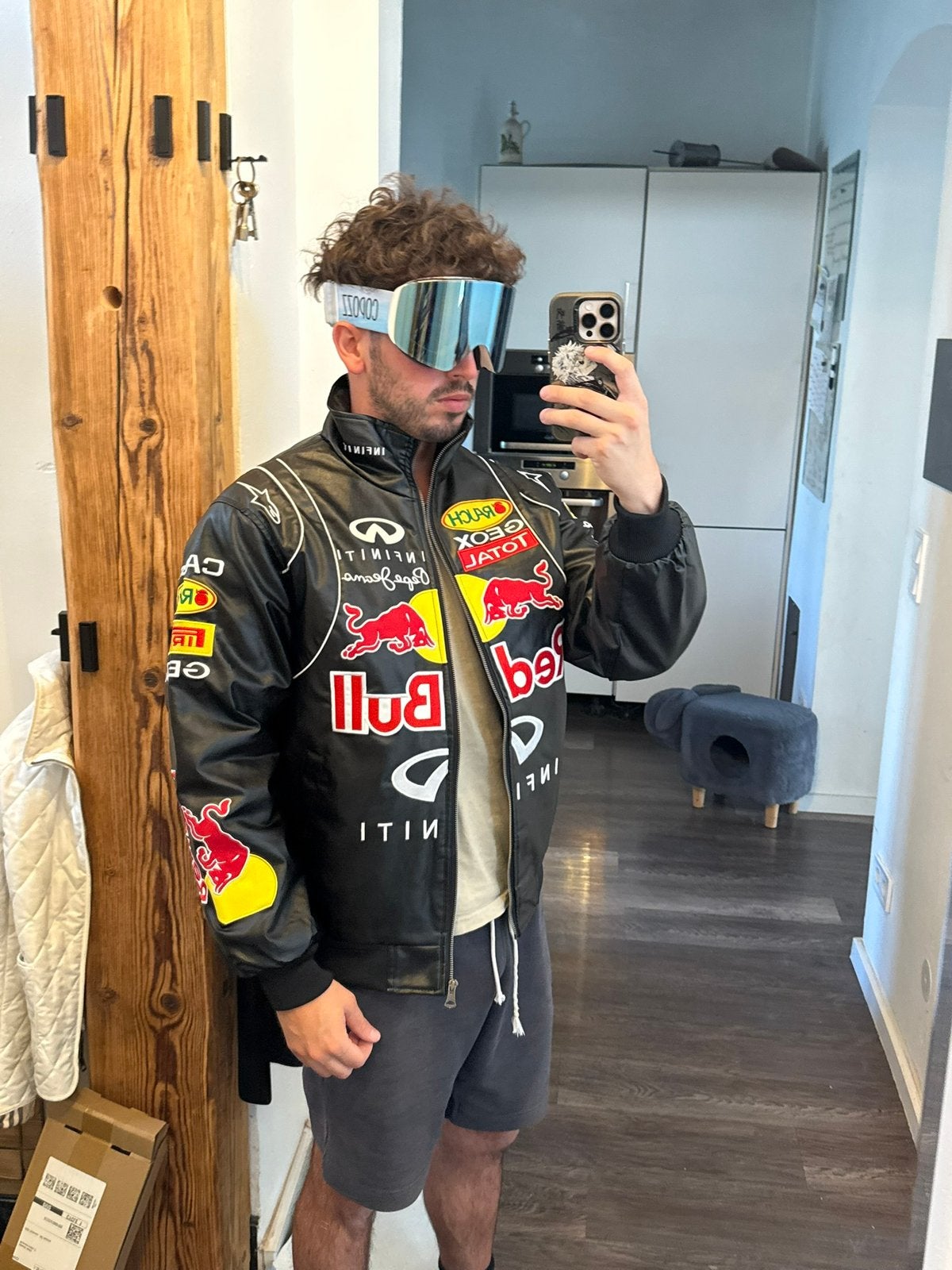 Red Bull Racing Jas (Maat M) Leder Look zwart, Kleding | Heren, Ophalen of Verzenden, Nieuw, Maat 48/50 (M), Zwart
