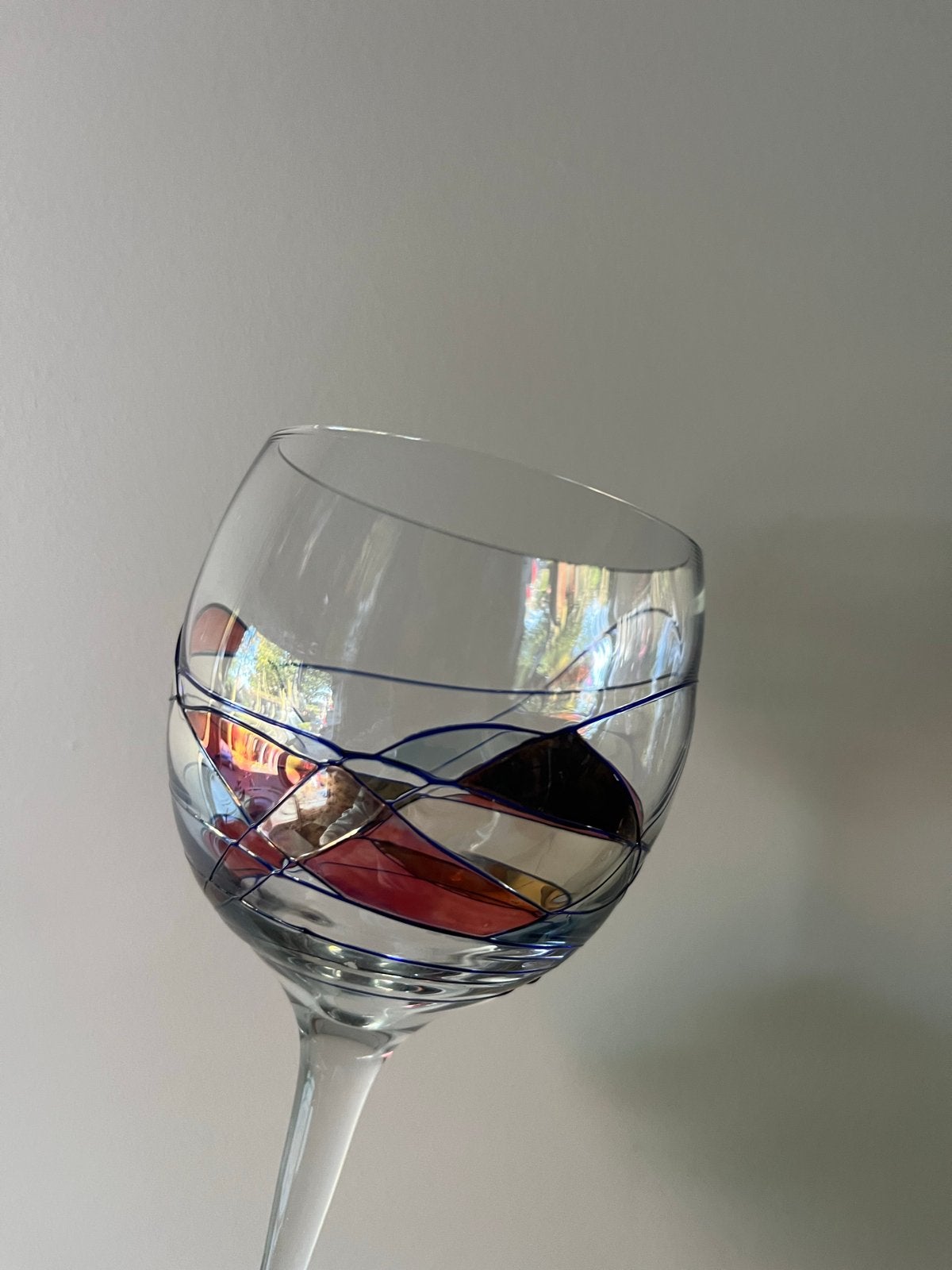 Set van 4 wijnglazen, 2 champagneglazen en vaas, Antiek en Kunst, Ophalen