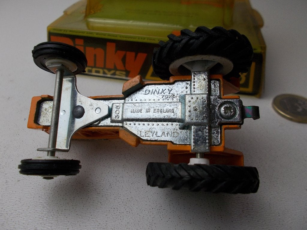 1972 Dinky Toys 308 LEYLAND 384 TRACTOR + ORIG. DOOSJE! (A), Ophalen of Verzenden, Zo goed als nieuw, Tractor of Landbouw, Dinky Toys