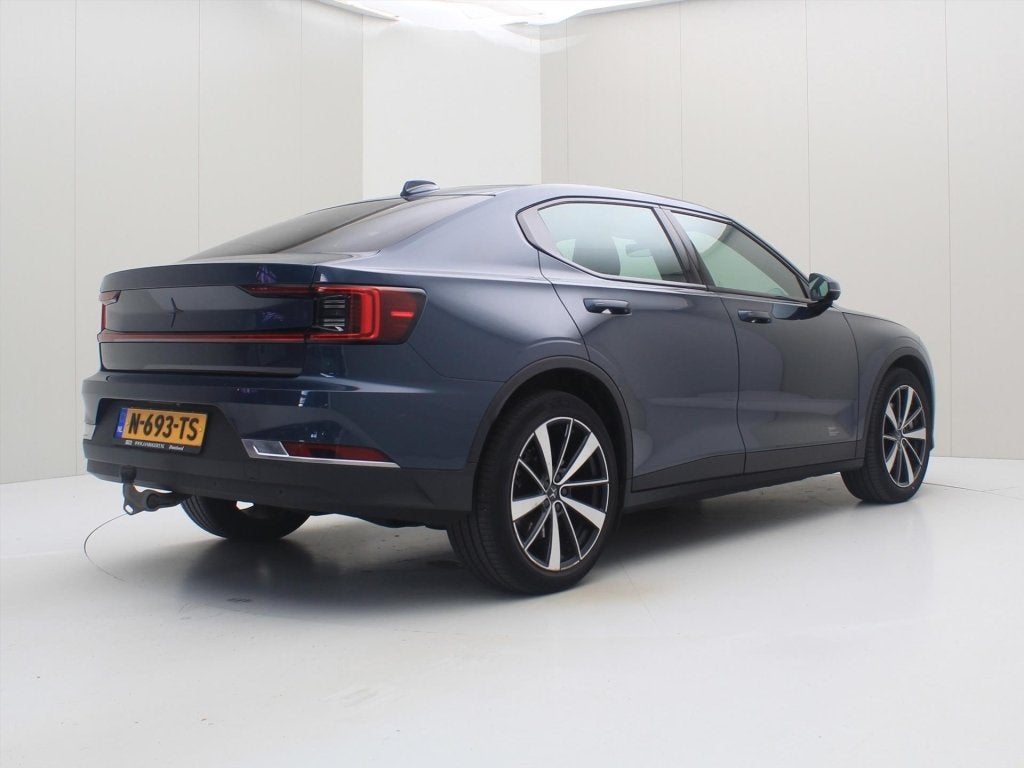 Polestar 2 Long Range Single Motor 231pk 92.57% SoH [ TREKHA, Auto's, Gebruikt, Blauw, 1969 kg, Verwarmde buitenspiegels