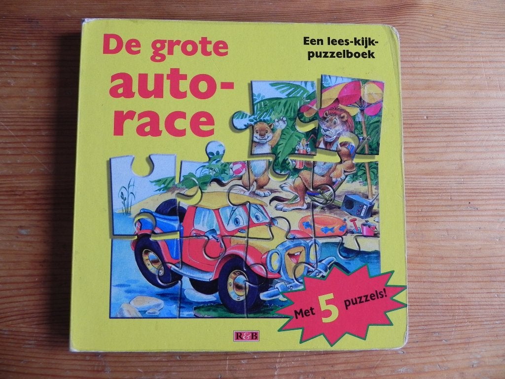 De grote autorace. Een lees-kijk-puzzelboek., Ophalen, Gelezen, Fictie algemeen