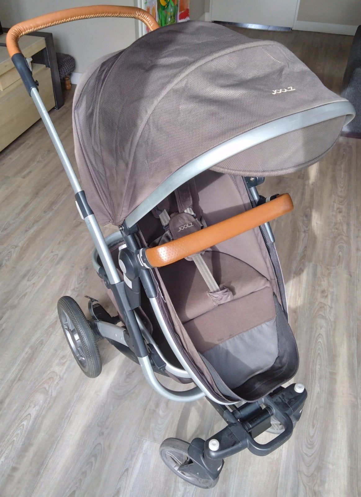 Joolz Geo Earth kinderwagen - Hippo Anthracite grijs/ bruin, Ophalen, Gebruikt, Overige merken, Verstelbare duwstang