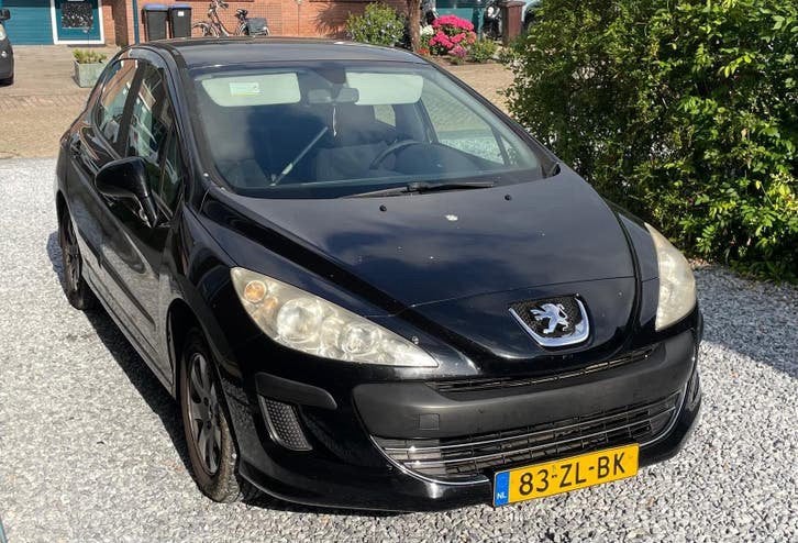 Peugeot 308 1.4 VTI 16V 5-DRS 2008 Zwart, Auto's, Zwart, 1246 kg, Zwart, Origineel Nederlands