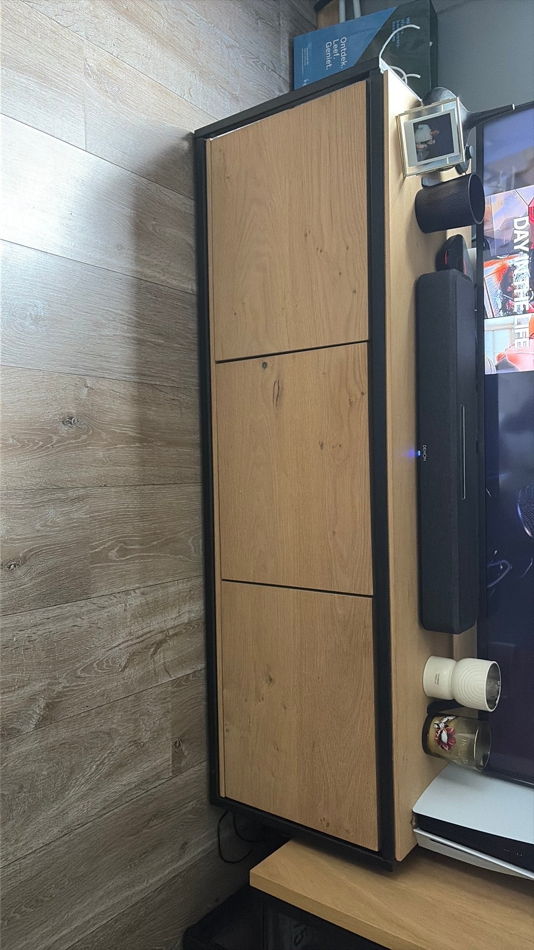 Tv meubel modali, Ophalen, Eikenhout, Zo goed als nieuw, 25 tot 50 cm