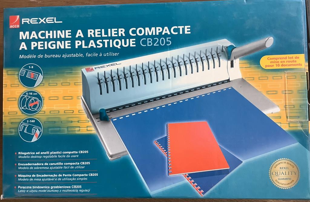 Rexel CB205 Compacte Bindmachine voor Documenten, Diversen, Ophalen of Verzenden, Gebruikt