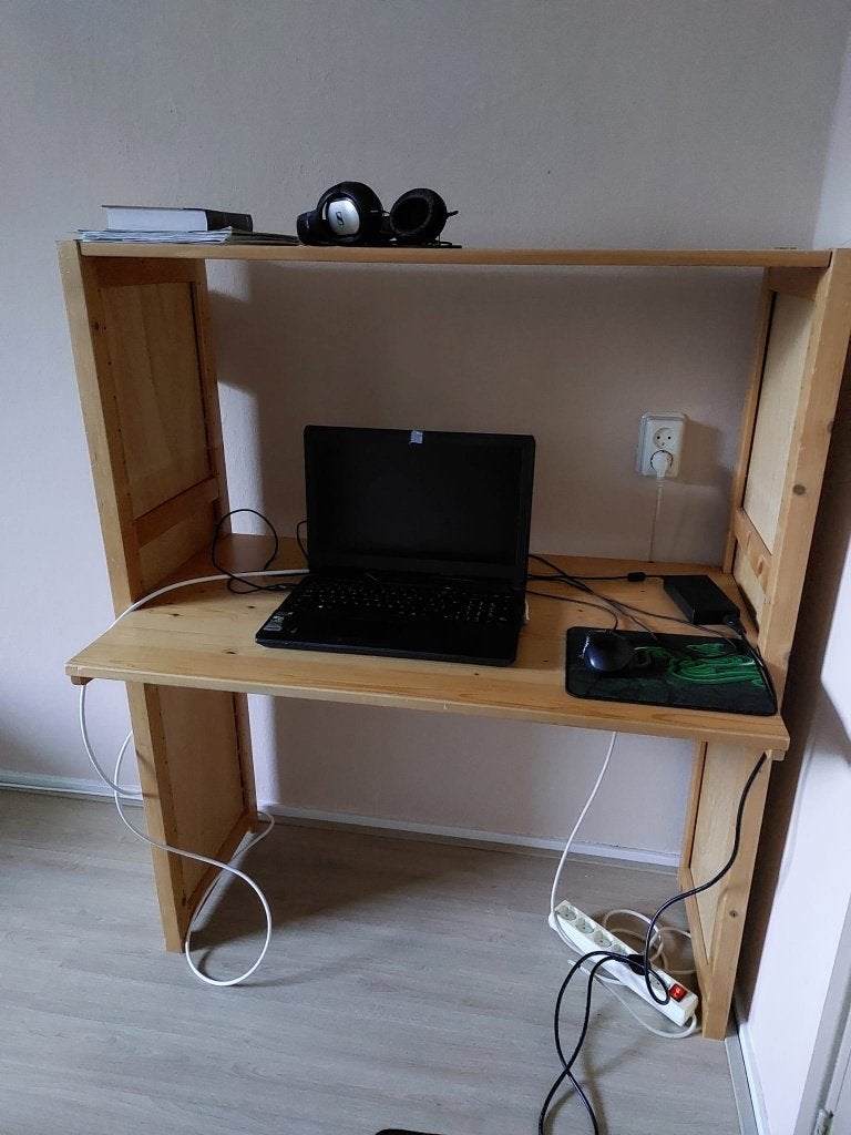 Bureau Kast Lundia, 97 cm, Hout, Bruin, 59 cm