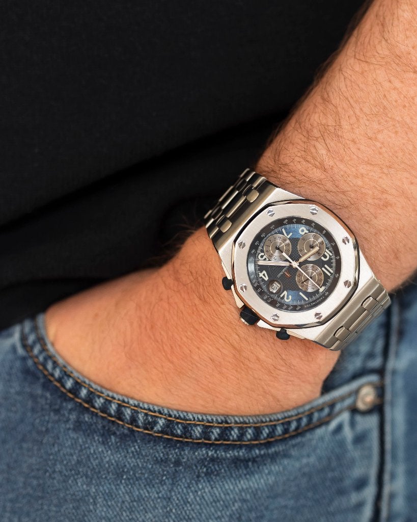 Audemars Piguet Royal Oak Offshore 25721ST, Sieraden, Tassen en Uiterlijk, Horloges | Heren, Staal, Staal, Polshorloge, Zo goed als nieuw
