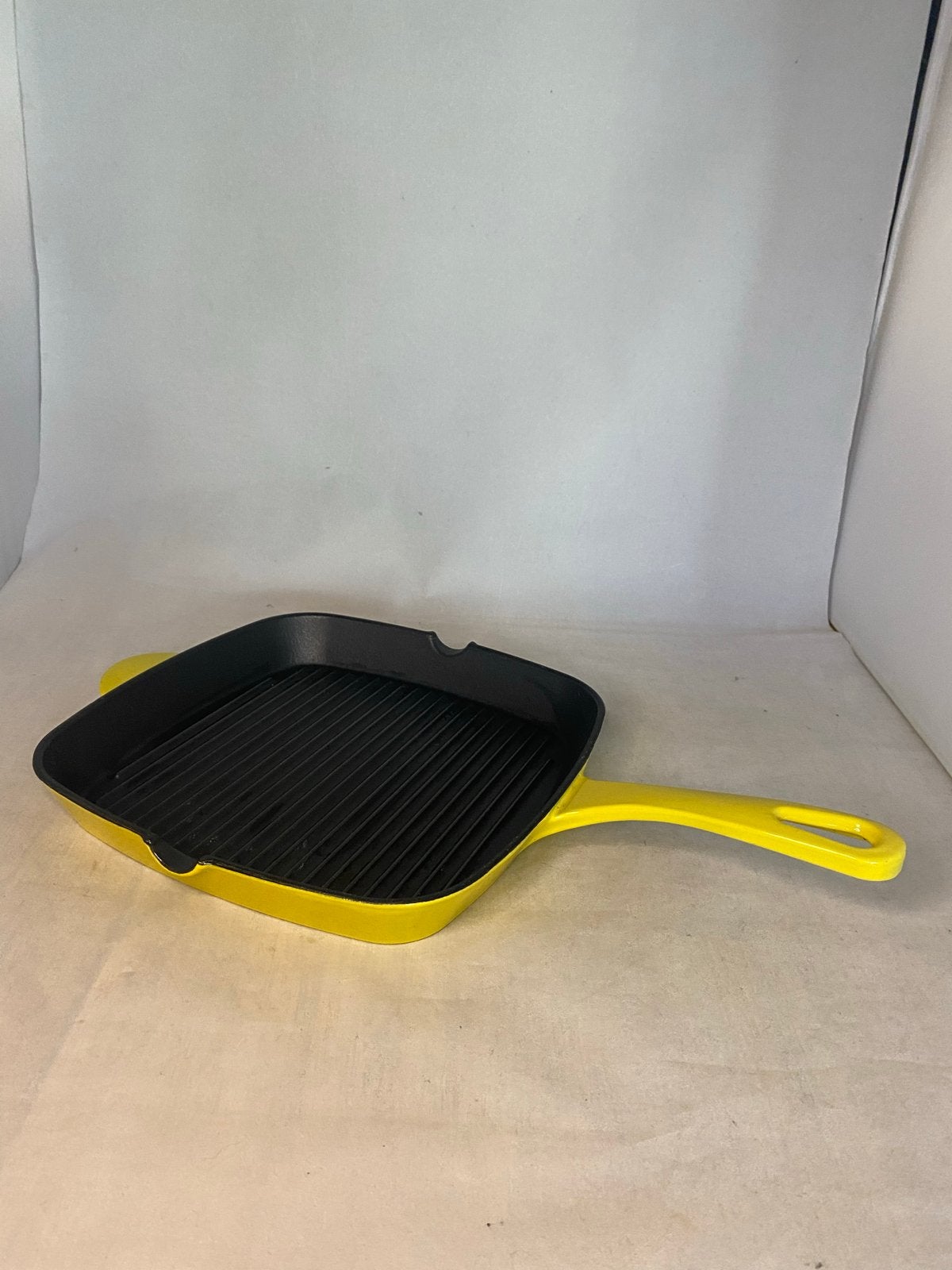 Gietijzeren gele Grillpan, Koekenpan, Gebruikt, Gietijzer, Verzenden