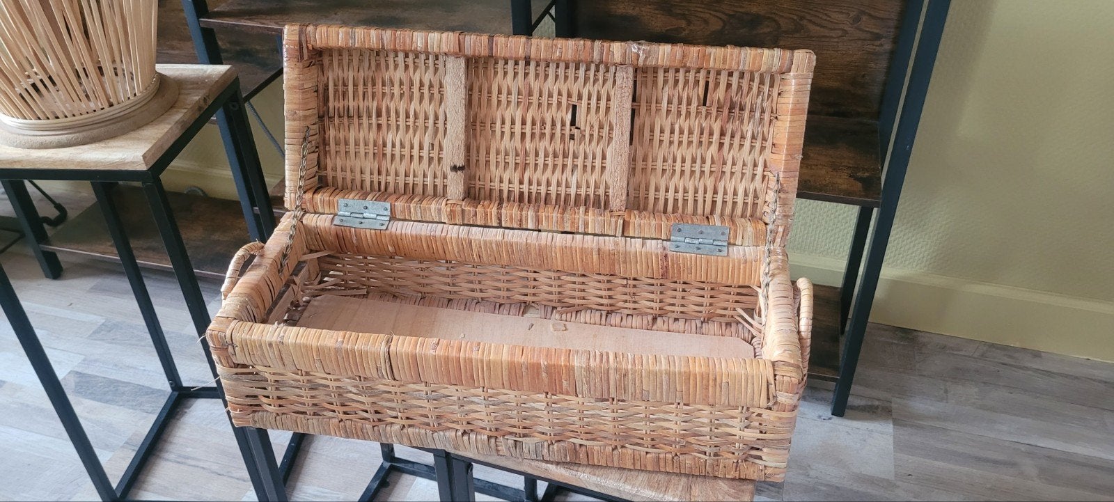Rotan opbergkist 55x18x20 cm, Ophalen, Overige materialen, Minder dan 50 cm, Gebruikt