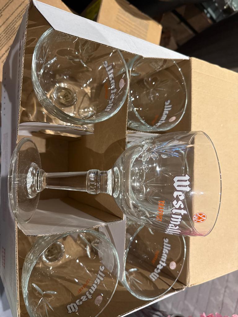 Nieuw! Westmalle bierglazen, Verzamelen, Ophalen of Verzenden, Zo goed als nieuw, Bierglas