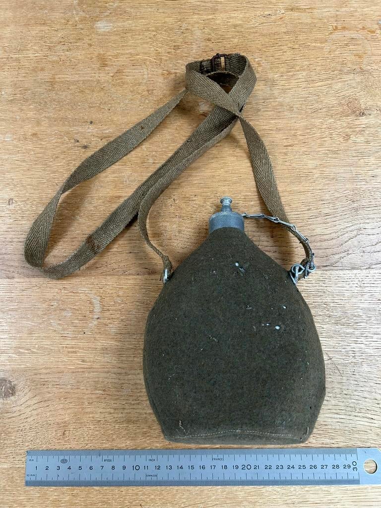 Italiaanse M1933 veldfles WOII, Verzamelen, Ophalen of Verzenden, Landmacht, Duitsland, Overige typen