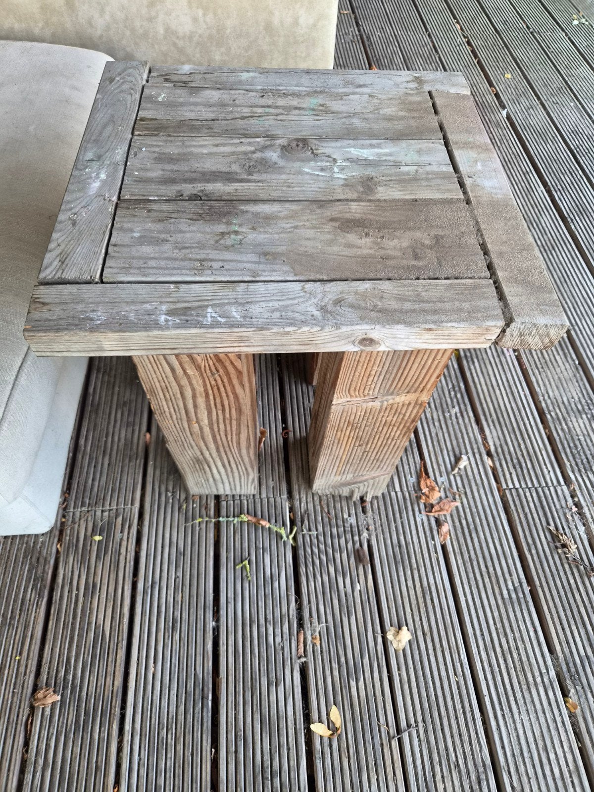 Gratis tafeltje, Tuin en Terras, Ophalen, Gebruikt, Rechthoekig, Hout