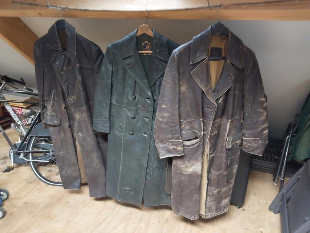 Solex jassen lange jassen leren lerenjas, Ophalen of Verzenden