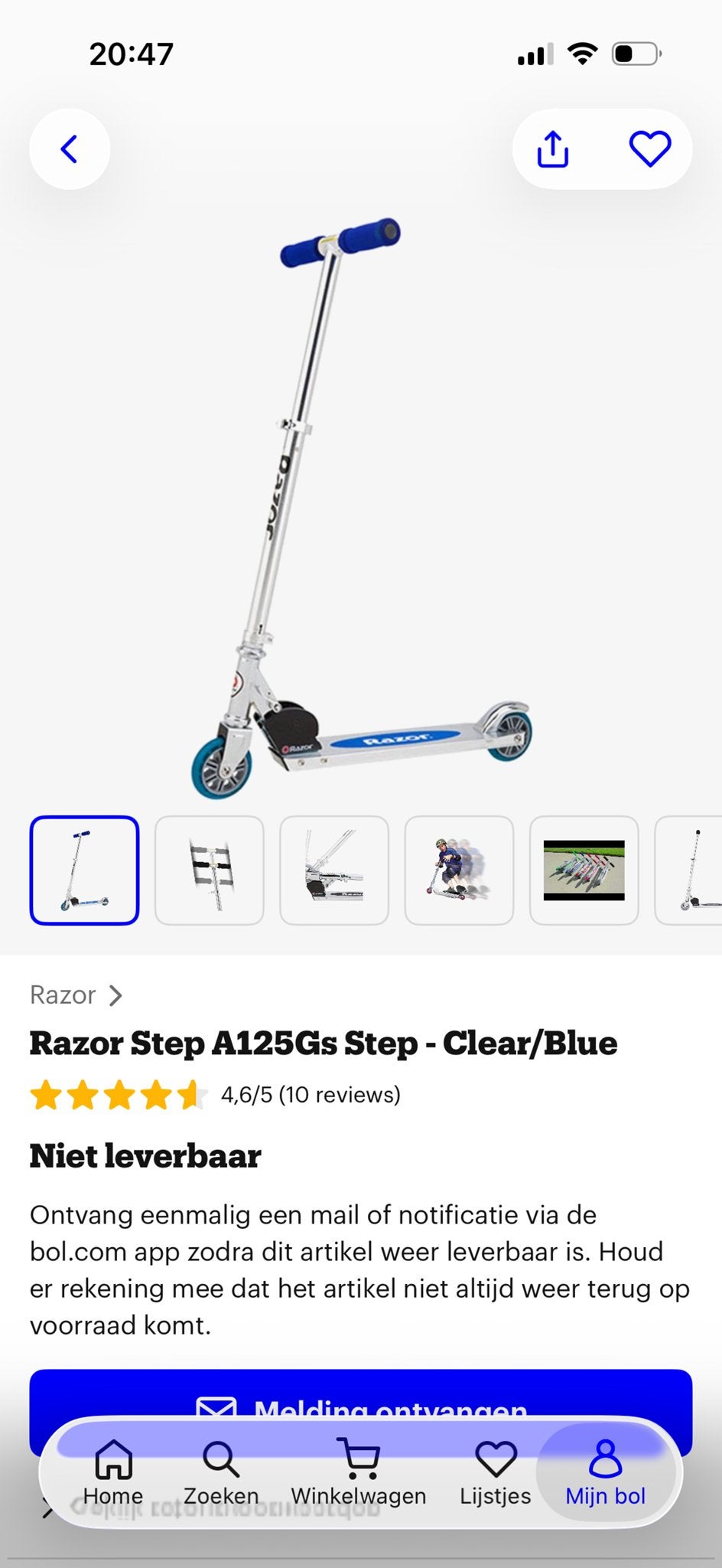 Razor Step A125Gs Step - Clear/Blue, Ophalen of Verzenden, Nieuw, Gewone step